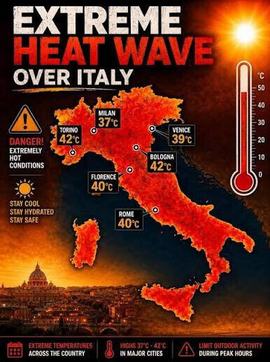 Record-Breaking Heatwave Grips Italy and Europe: The Hottest Summer on Record